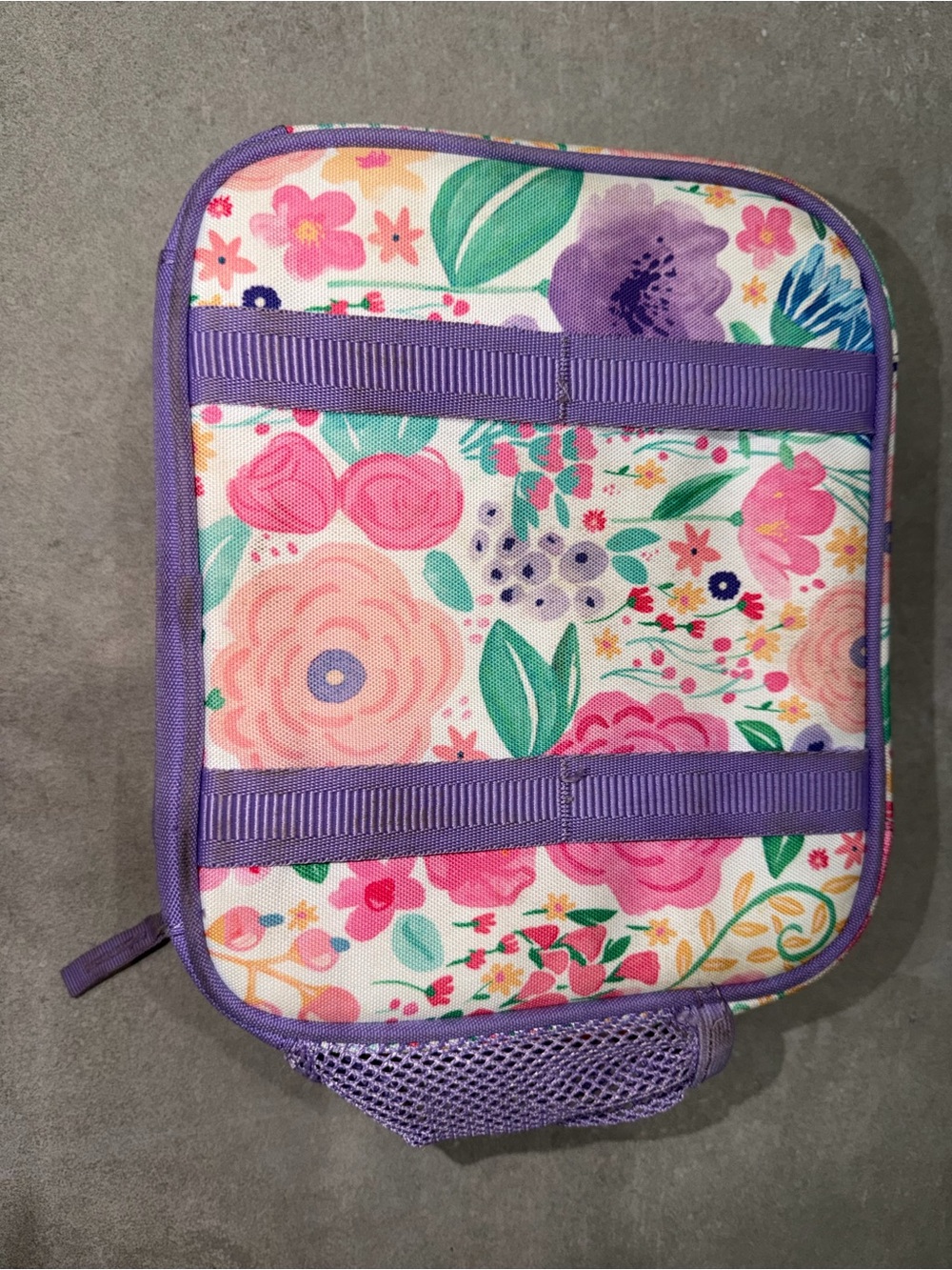 Pottery Barn Kids Lavender Floral Blooms Mackenzie Lunch Box - Picture 3 of 4